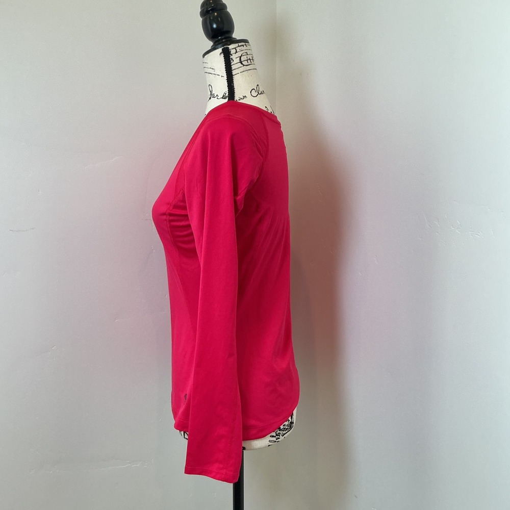 Mountain Hardwear Long Sleeve V-Neck Performance Shirt Women's XS Pink Athletic - Picture 4 of 6